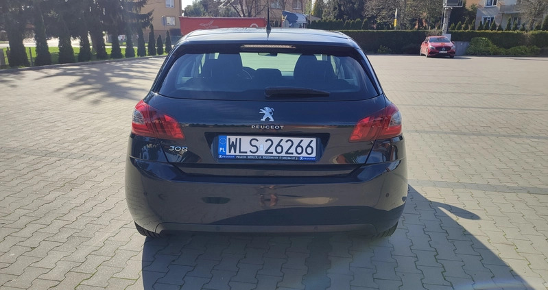 Peugeot 308 cena 35600 przebieg: 137000, rok produkcji 2017 z Łosice małe 137